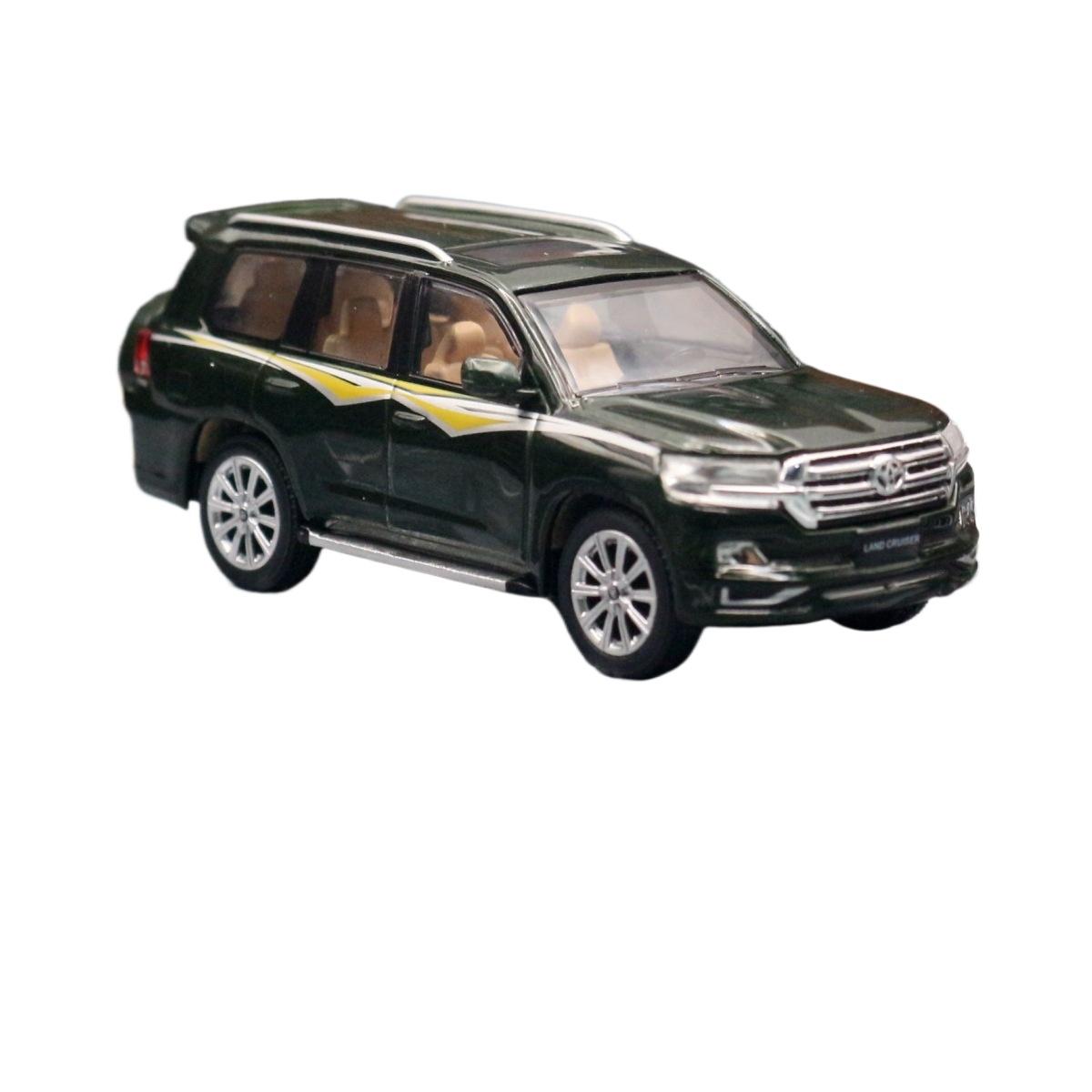 

1/64 TOYOTA Land Cruiser LC200, миниатюрная модель JKM 1/64, игрушечный внедорожник премиум-класса, бесплатные колеса, литой под давлением сплав, коллекция, подарок зелёный