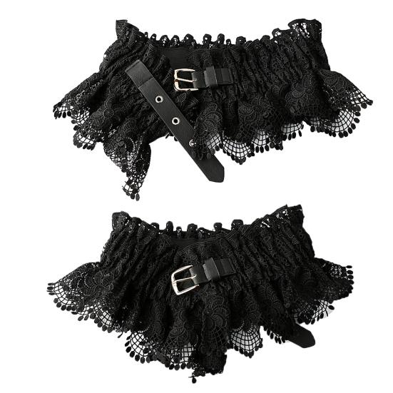 Women Belt Embroidery Lace Splicing Adjustable Fit Wide Elastic Belt Breathable Lace Imitation Leather Waistband Versatile Accessory