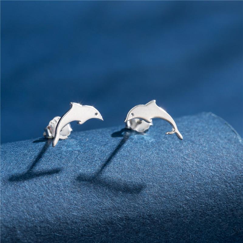 Mini 925 Sterling Copper Stud Earrings for Girls Cartoon Animal Ear Studs Fashion Dinosaur Butterfly Bat Ear Piercing Zircon