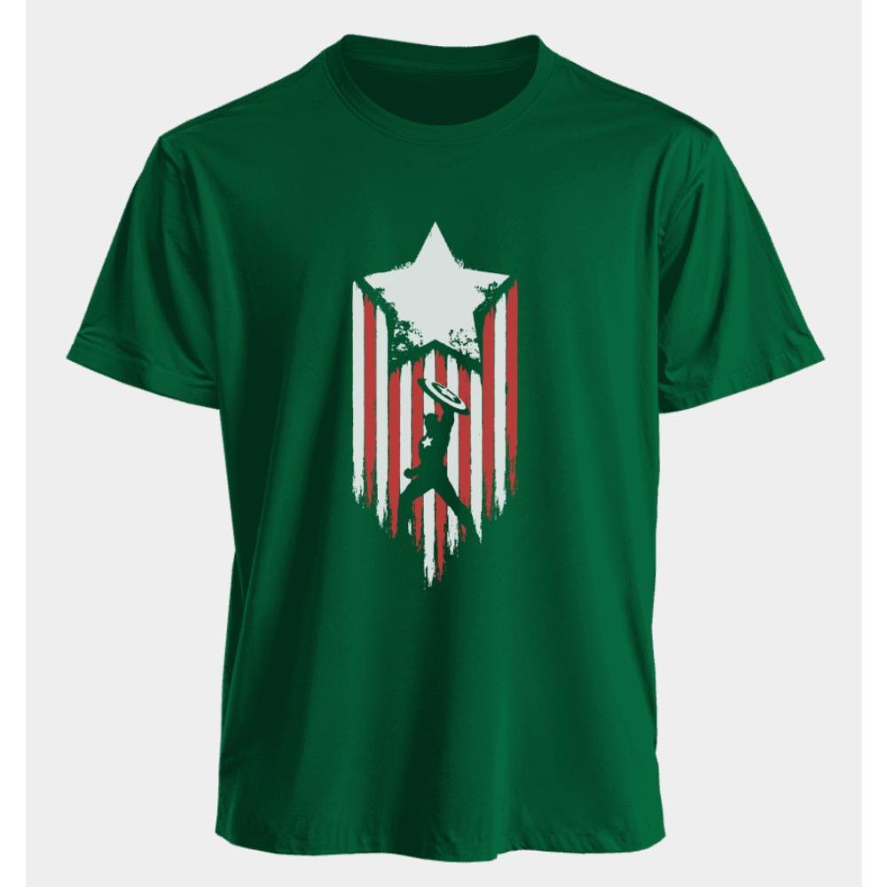 men's and women's T-shirts Captain America Summer Spring and Autumn new classic oversized sporty punk short-sleeved