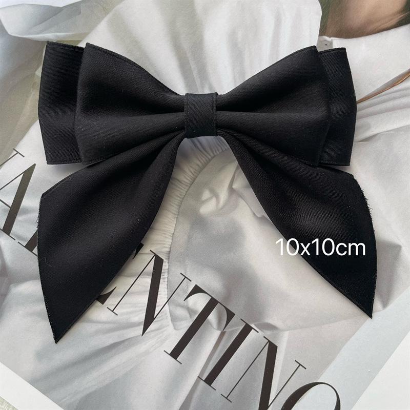 

Black Versatile Ribbon Bow Tie Brooch Ladies College Style Shirt Collar Pins For Women Elegant Suit Shirt Clothing Accessories