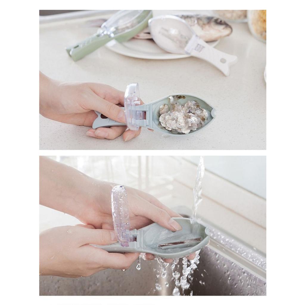 Kapaklı Balık Pulluğu El Tipi Balık Derisi Kazıyıcı Ev Mutfakları İçin Taşınabilir Pullama Aleti