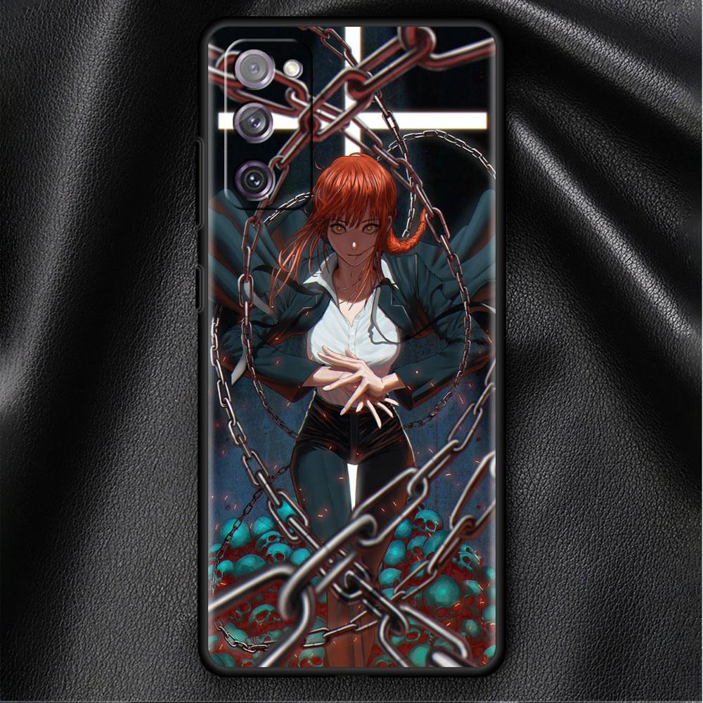 

Bumper Case For Samsung Galaxy S22 Ultra S21 FE S20 Plus S10 Lite Phone Cover S10e S9 S8 S7 Silicone Funda Chainsaw Man Girl Sac Samsung S7