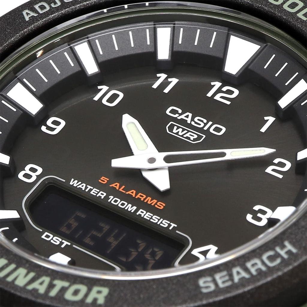 CASIO Standard Tough Solar Quartz Watch Military Green Black Inverted LCD Overseas Model [Casio] Analog-Digital AQ-S820W-3BV Men's