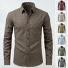 Herren Lässiges Stilvolles Kurzarm-Button-Down-Hemd - Herren Atmungsaktives Baumwollähnliches Leinen Retro - Einzelbrusttasche Hemd