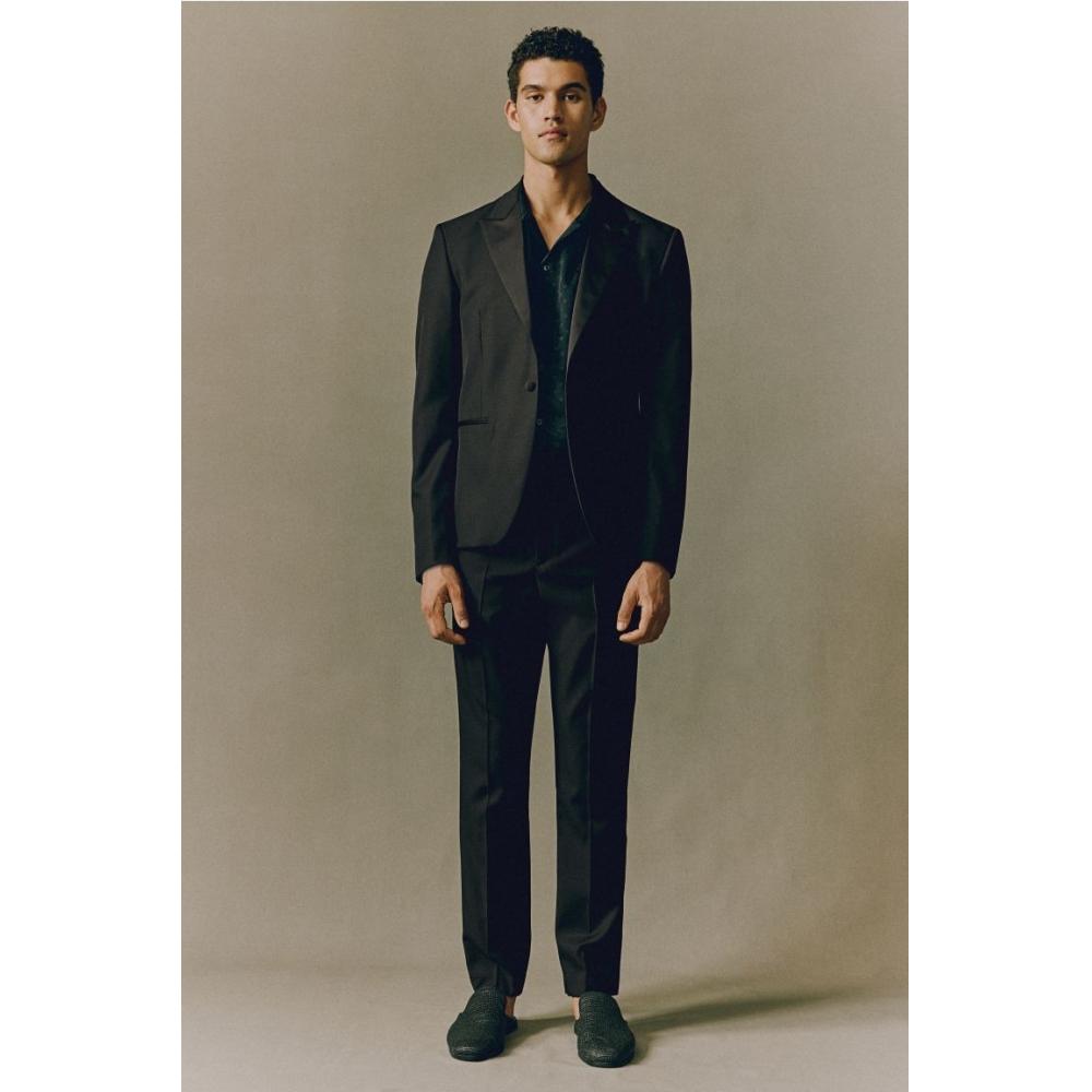 H M Skinny Fit Suit Pants Black