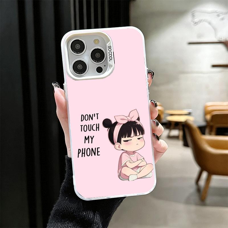 Funny Dont Touch My CallPhone Shockproof Phone Case for iPhone 17 Air 16 16E 15 Pro Max 14 Plus 13 Mini 12 Back Cover Anti Fall