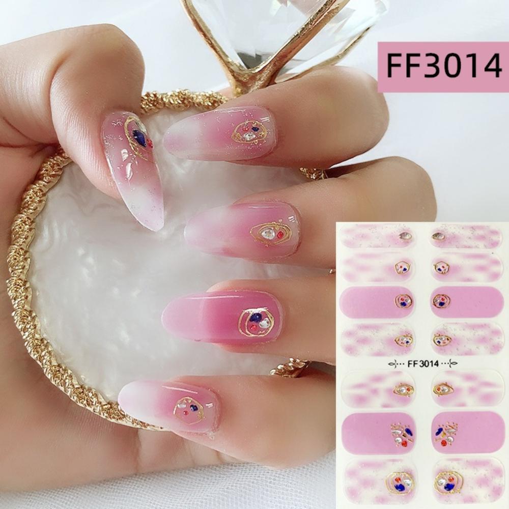 Three-dimensional Waterproof No-bake Nail Polish Film Full Sticker Spring and Summer Nail Film Paper Nail Film Paper