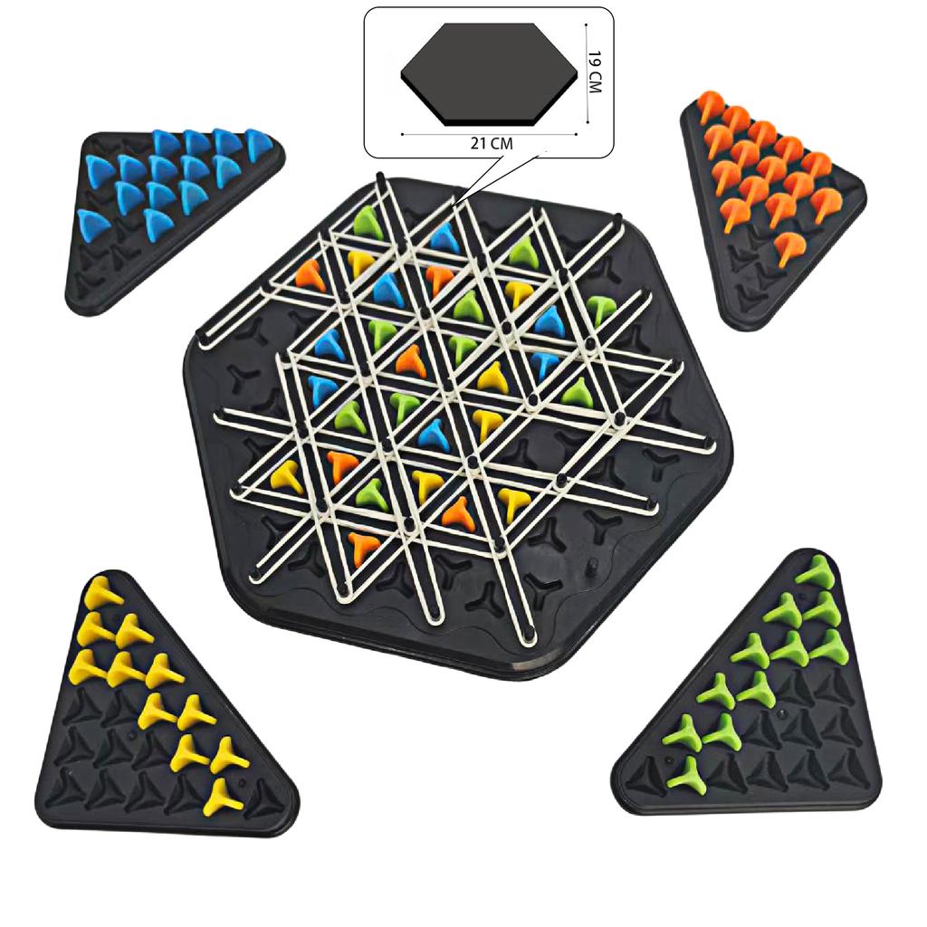 Children Chain Triangle Chess Puzzle Plate Activity Rubber band Logic Thinking Table Activity Parent Child Interactive Toy Celebration Activity