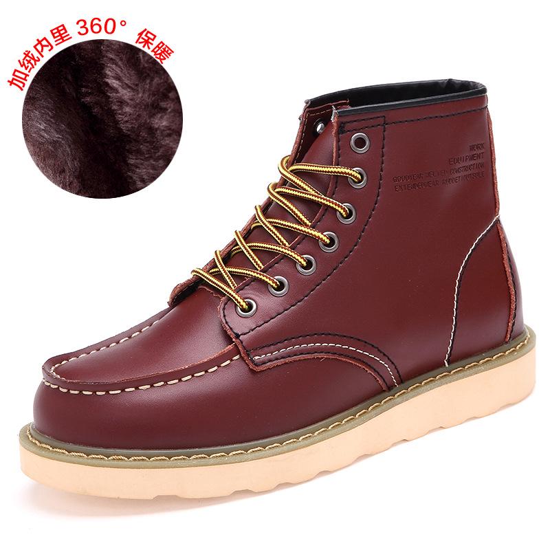 Men's Leather Martin Boots: Trendy High-Top British Style, Casual, Genuine Work Shoes for Couples
