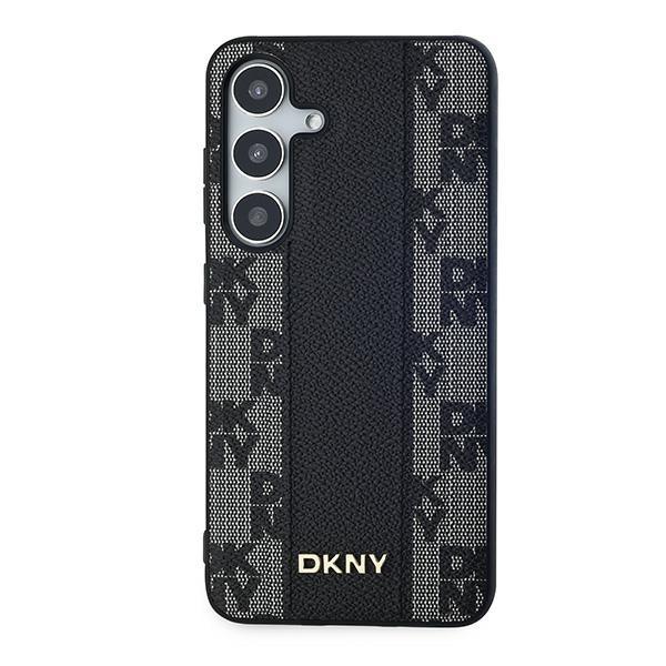 Dkny Dkhms24Mpcpvslk S24+ S926Czarny/Black Hardcase Leather Checkered Mono Pattern Magsafe