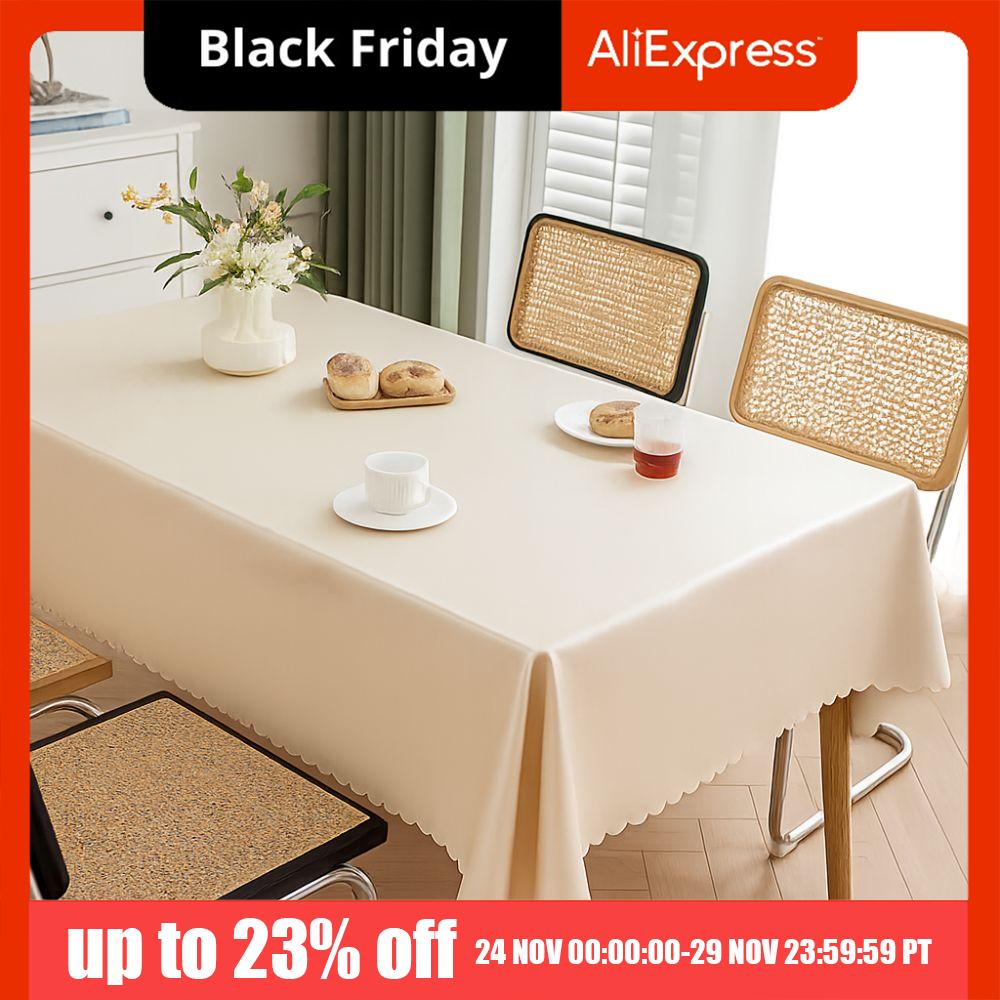 Anti Slip Waterproof PVC Tablecloth Reusable Oil Resistant Dining Table Colth Cover Stain Proof Table Cover Banquet