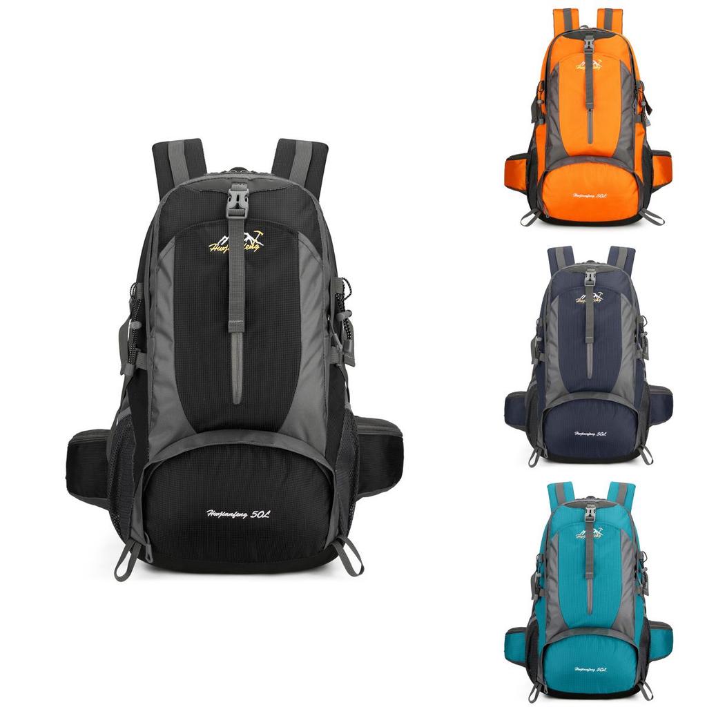 Outdoor Peak Hiking Backpack Waterproof Polyester Breathable Antibacterial For Camping Travel