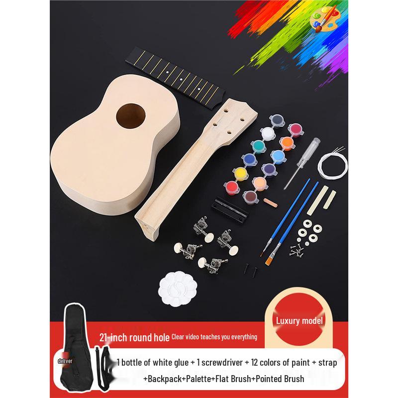 DIY Ukulele Craft Kit: Beginner-Friendly Handmade Small Guitar for Kids