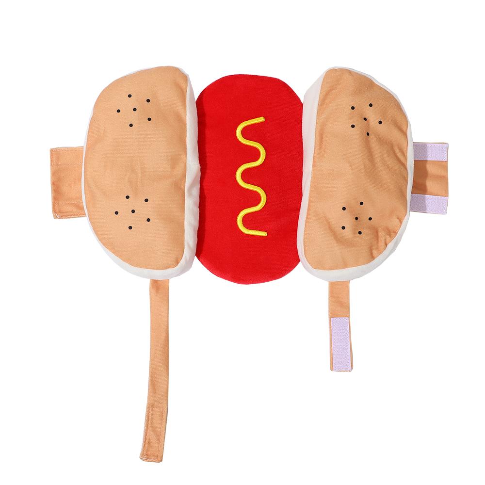 Funny Dog Clothes Halloween Pet Costume For Small Dogs Cat Hot Dog Shaped Dachshund Adjustable Puppy Cosplay Suit Party Apparel