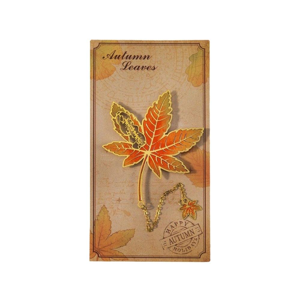 Maple Leaf Oak Leaf Bookmark Apricot Leaf Reading Book Clip Creative Book Marking  Student Gift