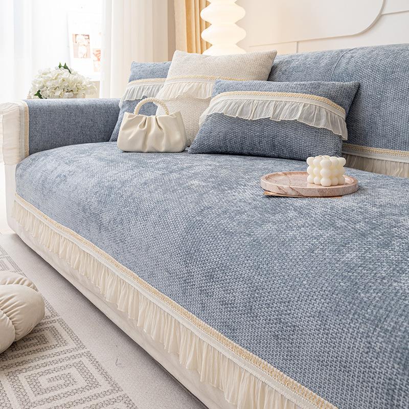 Skin-Friendly Chenier Sofa Cushion, Universal In All Seasons, Machine Washable Sofa Cover, Simple Modern High-End Non-Slip Seat Cushion