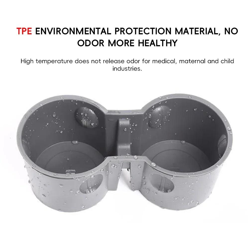 For Tesla Model 3 Highland 2024 Water Cup Holder Insert Center Console Organizer TPE Storage Box Newest Model3 Car Accessories