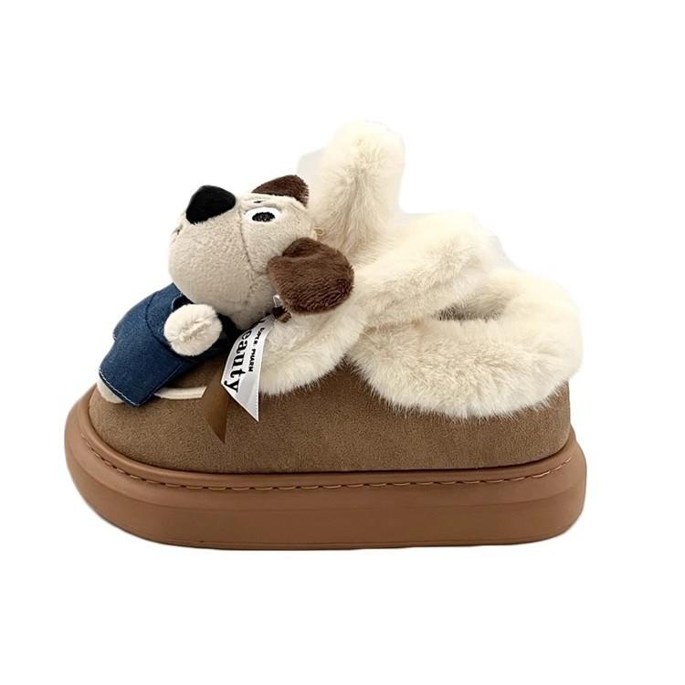 Platform cotton shoes women's winter cute short boots Maillard cotton boots piled thickened warm non-slip snow boots, romantic