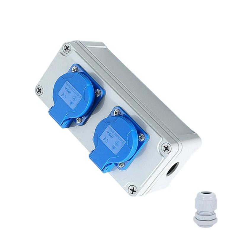 Strong 16A 3 Prongs Outdoor Waterproof Electrical Sockets Box Cover Strong Plastic Housing Upgrades for Garden Patioes