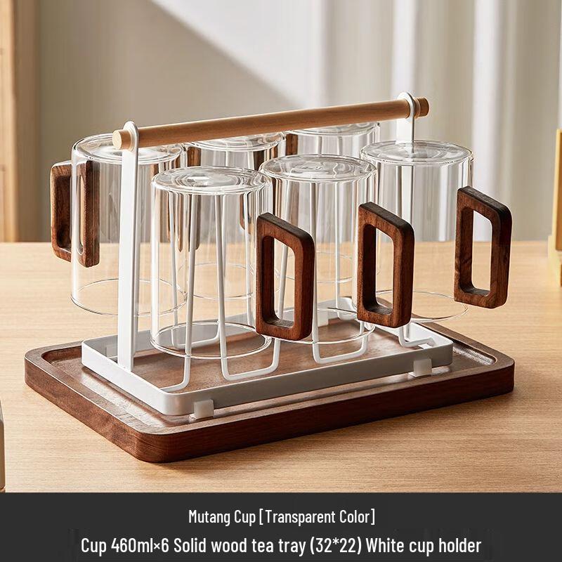 

Елегантний набір скляних кухлів для чаю та води з ручками