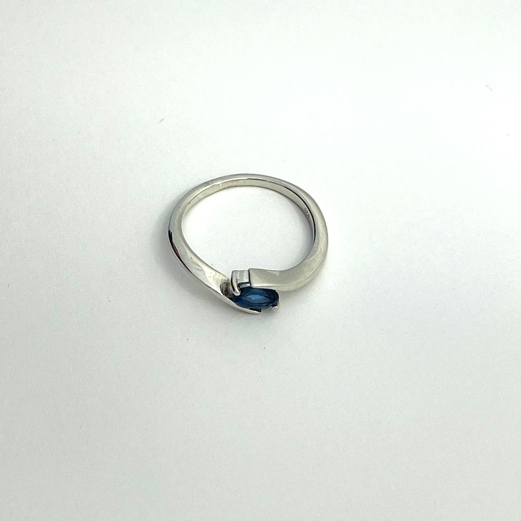 Silver Ring with Artificial Tanzanite Nano 0.413ct (2110347) 2.16 Gr. 925 Standard