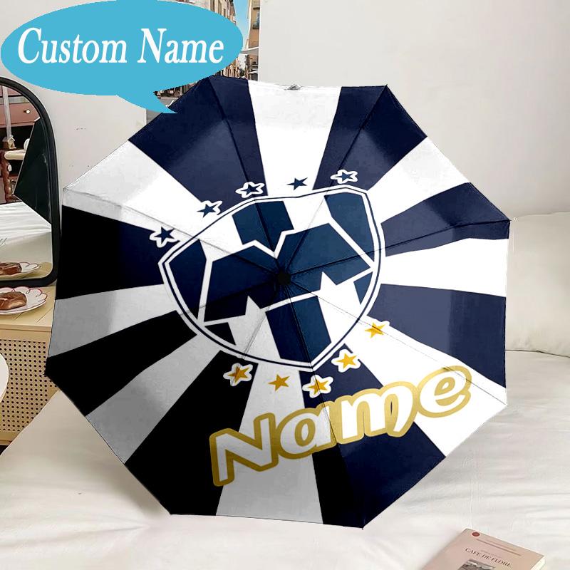 Custom Name Umbrella Galactic Monterrey Crest Umbrella 8-Frame for Travel, Camping, Casual Lightweight Portable, Essential for Family Gifts