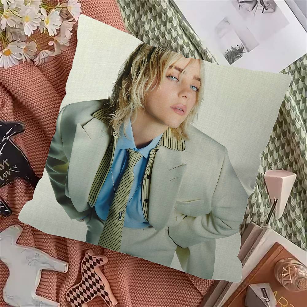 Sångaren Billie EilishS Kudde Animekudde Soffsäng Huvudkudde Överdrag Kuddfodral x cm Mode