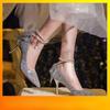 High-heeled Women's New Crystal Shuohuo Wedding Shoes for Brides