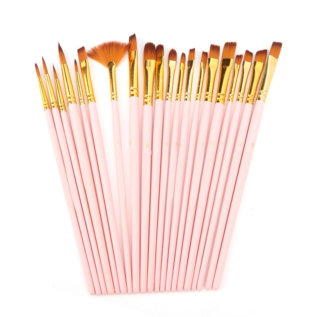 Paint Brush Sets Multimodal Nylon Hair 5 Different Types Oil Paint Brushes for Oil Watercolor Painting Gouaching Gift