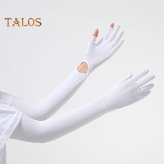 Женские длинные перчатки с защитой от ультрафиолета, перчатки с закрытыми пальцами, охлаждающие перчатки для рук, летние перчатки для вождения, занятий спортом на открытом воздухе, велоспорта