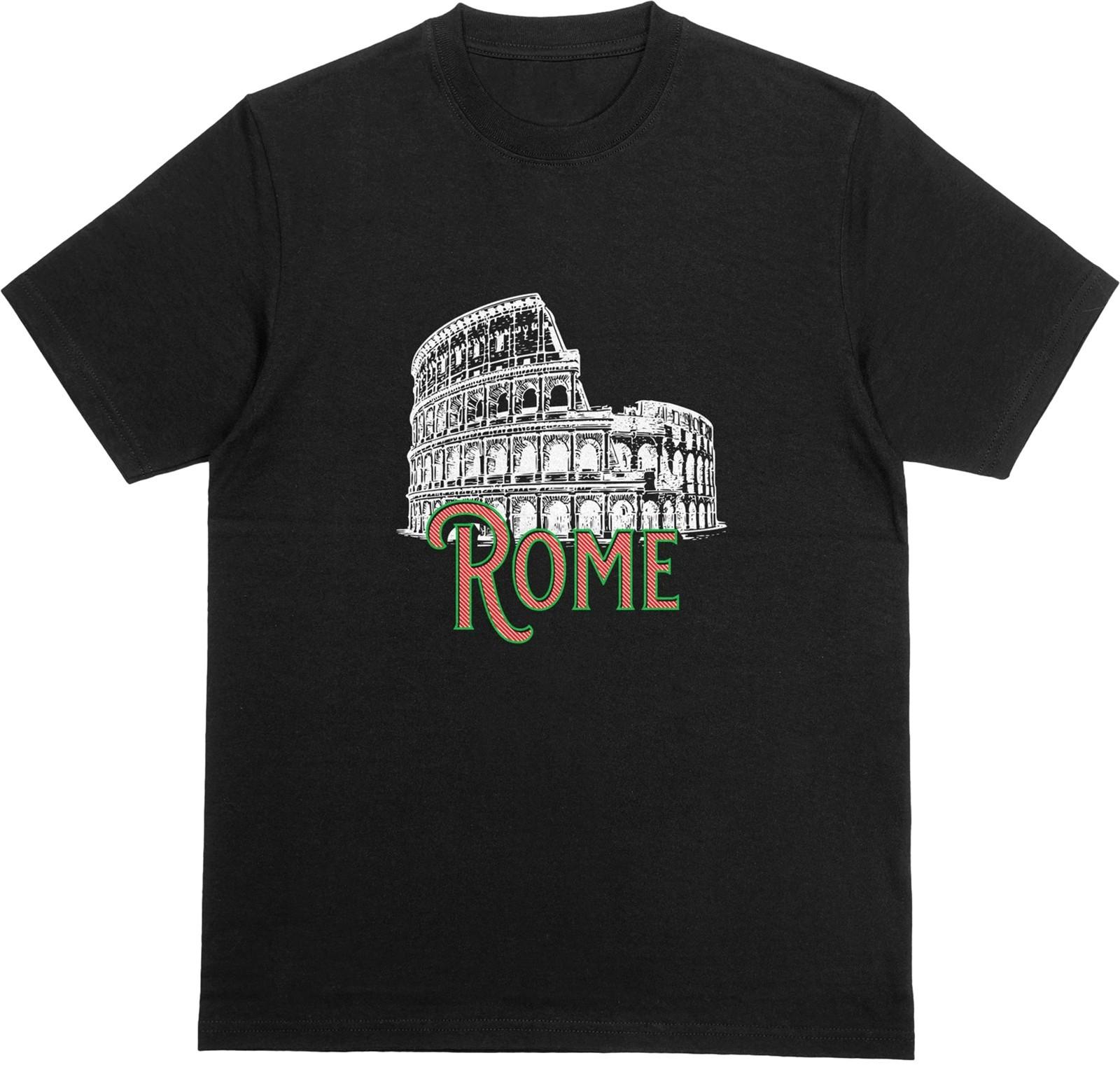 ROME T-Shirt Mens Womens Tees Top | Italy Roman Colosseum Tee | Holiday Tourist Souvenir Novelty Top L