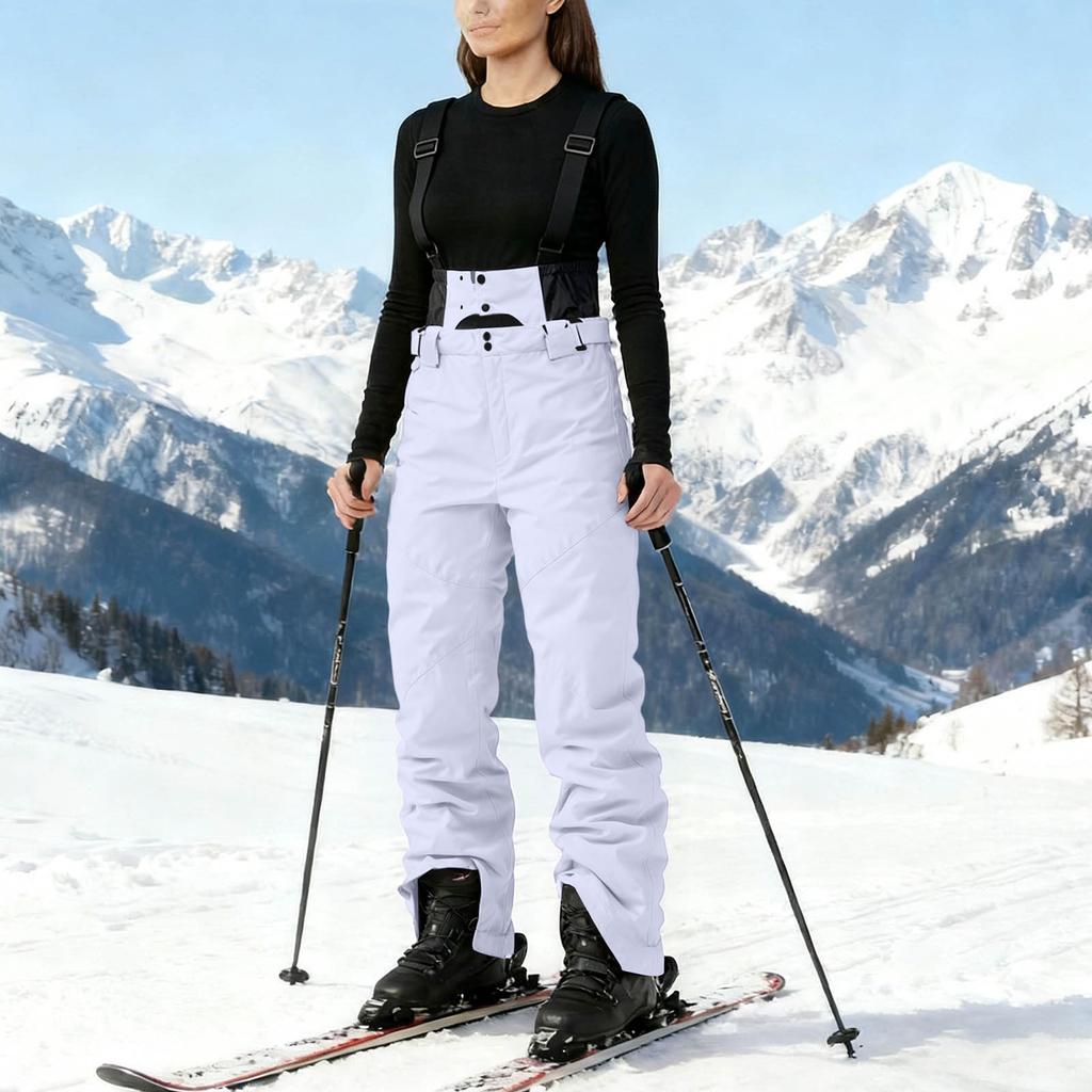 Ski Pants Women Insulated Ski Bib Overalls Snowboarding Pants Adjustable Shoulder Strap Snowsuit