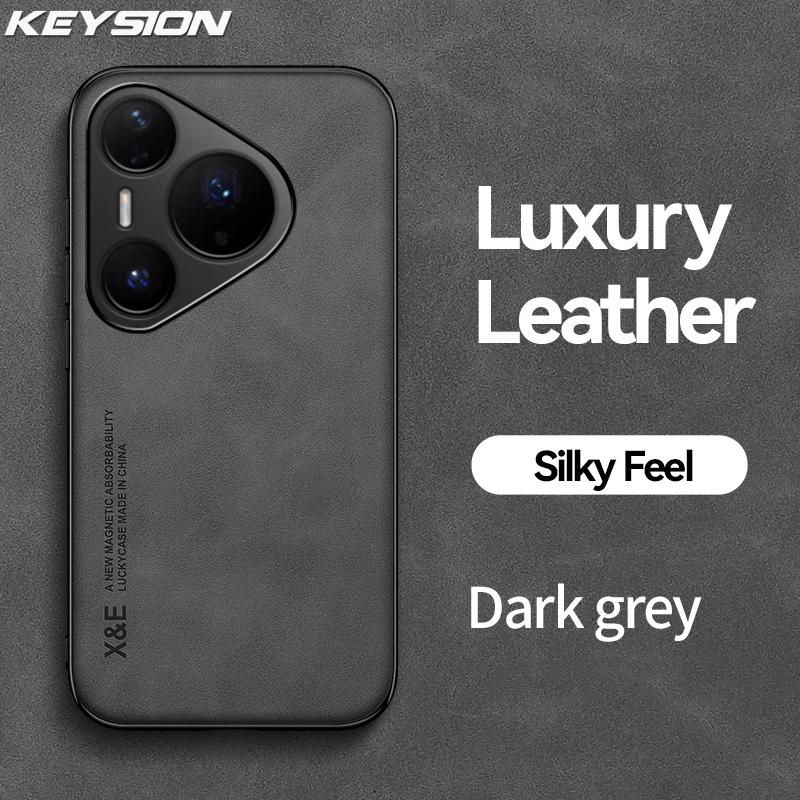 

KEYSION Роскошный ретро чехол из ПУ кожи для Huawei Pura 80 80 Pro Силикон+ПК Ударопрочная задняя крышка для телефона для Huawei Pura 80 Ultra for Huawei Pura 80