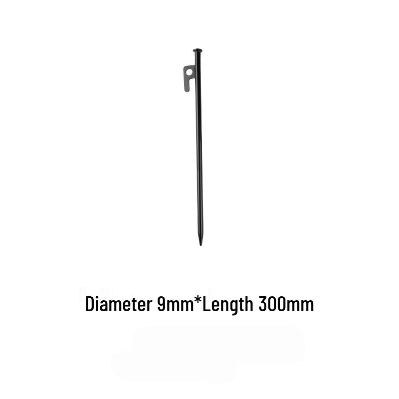 Outdoor Camping Carbon Steel Tent Peg Set – Windproof Ground Anchors for Beach and Canopy Fixing