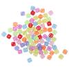 80pcs Mixed Colors 6 Sides Dice Charming Beads Acrylic Clear Dice Beads  for Jewelry Making Supplies