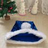 Adult Santa Hat with Sequins Thicken Plush for Holiday Comfort Liner Christmas New Year Symbol Cap with White Brim