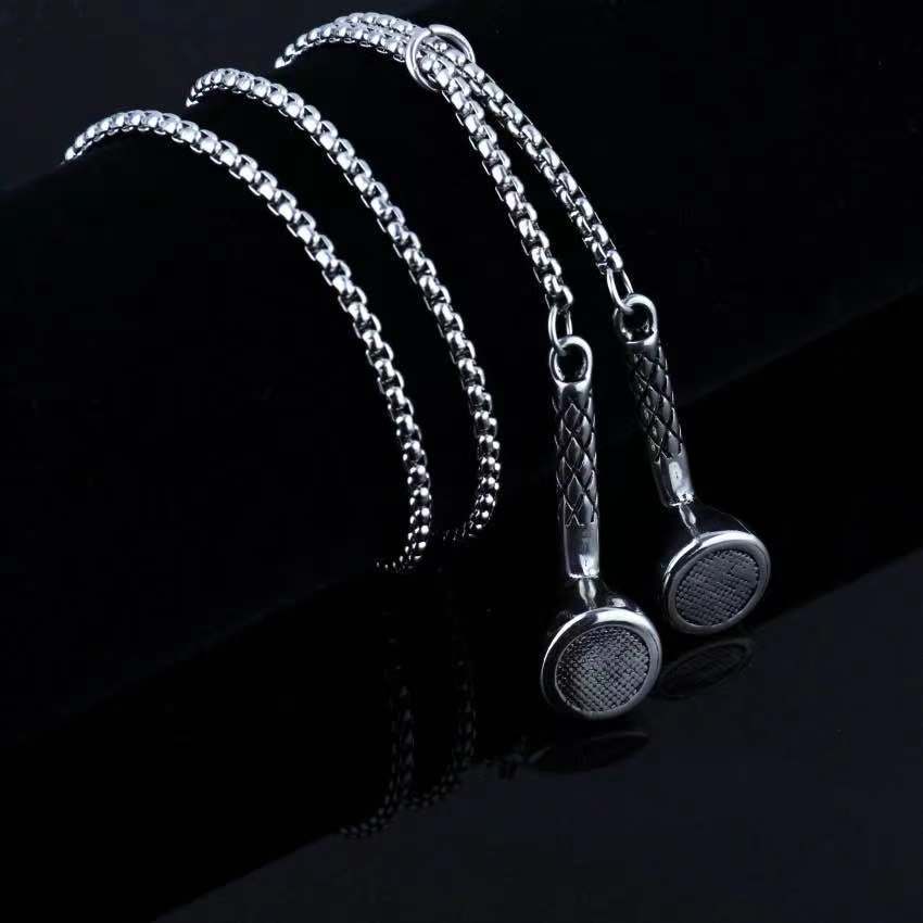 

Ожерелье мужское в стиле хип-хоп, винтажная модель наушников, кулон, индивидуальная подвеска для мужчин и женщин, пара, аксессуары, аксессуары