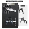 V Clamp with Metal Handle, Adjustable Claw Clamp for Tripods and Light Stand Attachments