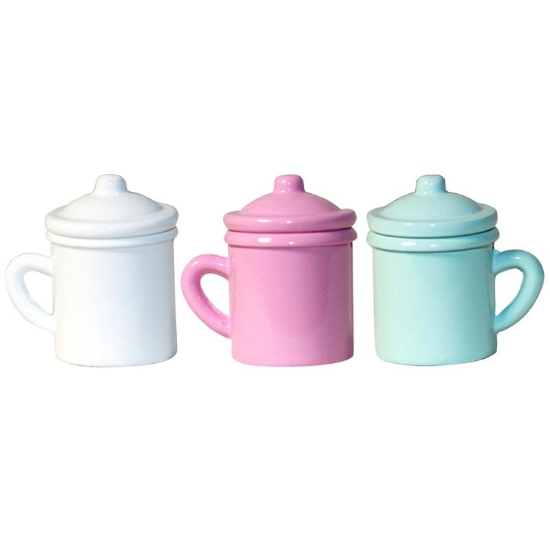 1/12 1/6 Toy Model Tooth Mug Pretend for Play Mini Drinking Cup Role for Play Dollhouse Kitchen Accs Girls Party Favor S