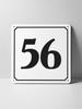 Metal Sign Black House Number On White Background Outdoor Wall Art Decor