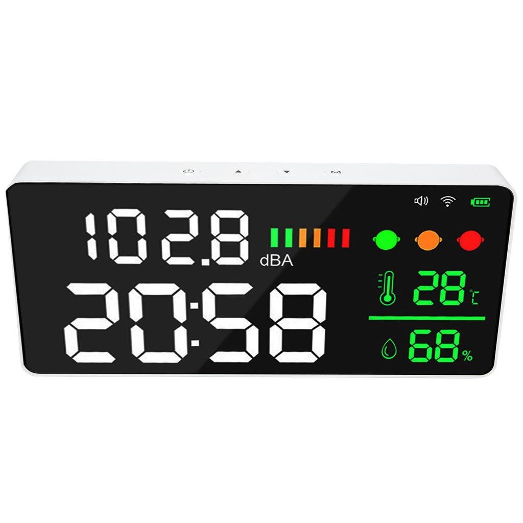 11in Large Screen Decibel Meter WIFI LED Display Temperature Humidity Sound Level Detector Monitor