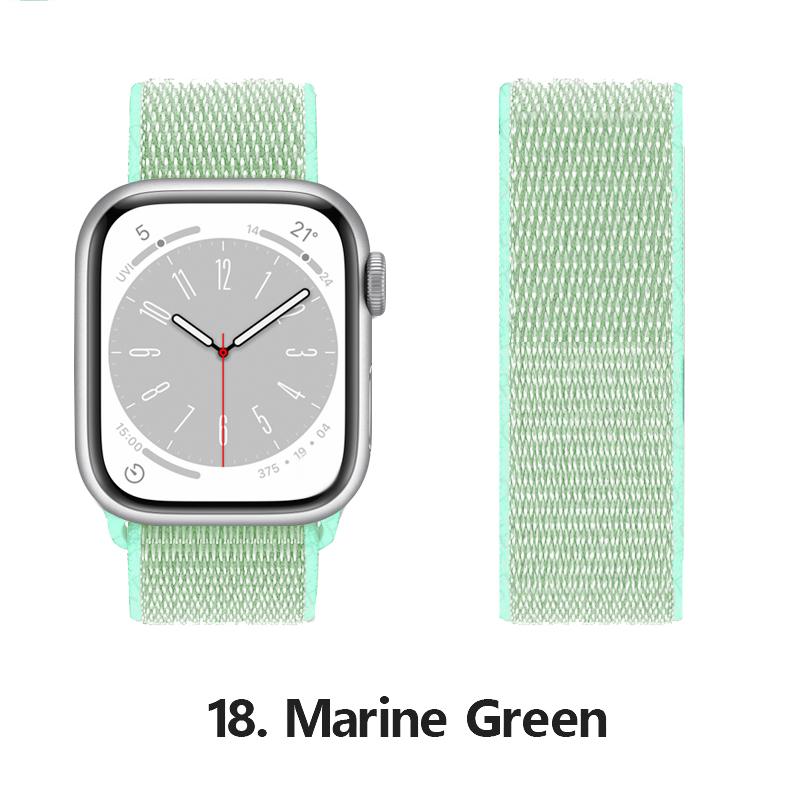 Nylon Strap For Apple Watch 10 Bands 46mm 44mm 40mm 45mm 41mm 49mm 42mm 38mm Bracelet Correa iwatch Series 8 se 7 6 3 9 11 40 mm