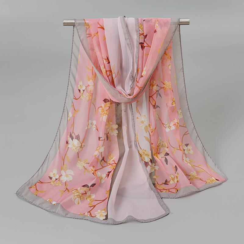 Fashion Women Printed Beach Scarf Bohemia Flower Summer Hijab Shawls And Wraps Female Foulard Sunscreen Sun Protection Shawls