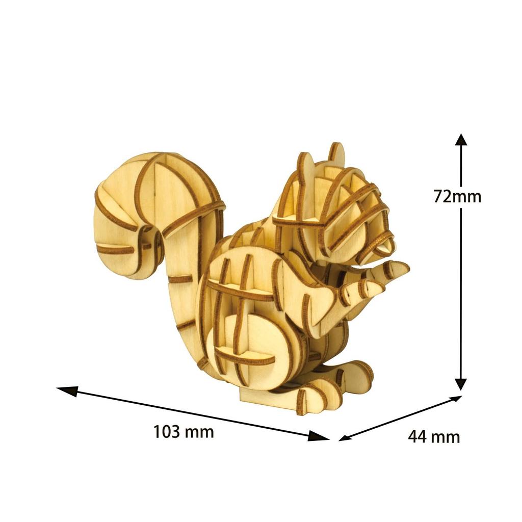 Squirrel A 3D wooden puzzle and DIY craft kit for kids and adults alike educational toy for boys and girls a great 3D art piece and a great gift for