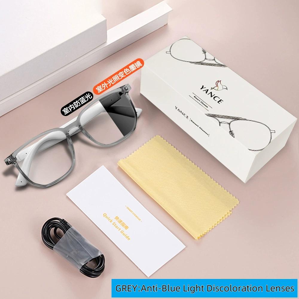 Smart Glasses Bluetooth Wireless Call Multifunktionale Anti-Blaulicht-Verfärbungsgläser Sonnenbrille zum Radfahren Bergsteigen