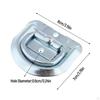 D Ring Tie Anchor With Recessed Pan Heavy Duty For Truck/Flatbed Silver