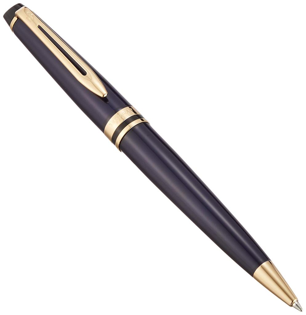 Waterman Expert Essential Ballpoint Prussian Blue Fine Gift Box Genuine Imported 2093763 Pen, GT, Nib, Oil-Based Ink, Included, Product,