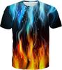 T-shirt Estiva da Uomo in Poliestere 3D Asciugatura Rapida Traspirante Manica Corta T-shirt Casual Colore Tie Dye T-shirt Estiva