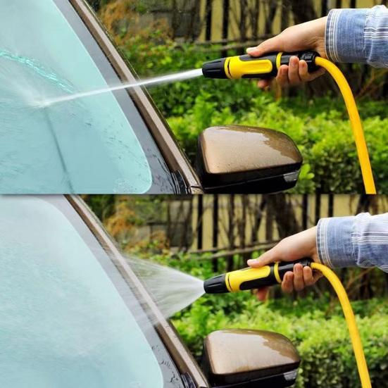 Hochdruck-Autosprühdüse mit Wasserschlauch, Verstellbarer Gartenschlauchsprüher, Robustes Bewässerungswerkzeug zur Reinigung